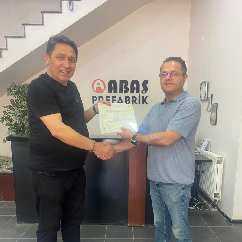 abas prefabrik firmasina belgelerini teslim ettik